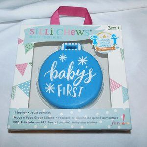 Baby First Christmas Teether Ornament Silli Chews Xmas Teething Stocking NEW